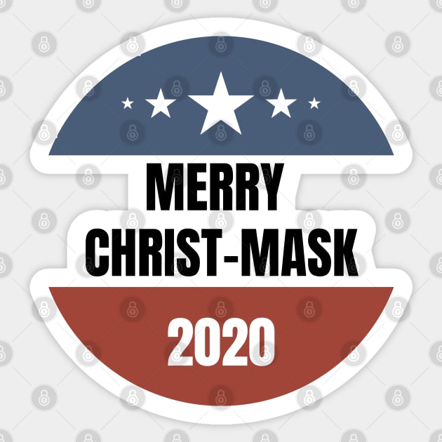Merry Quarantined Christmask USA Sticker by NickDsigns